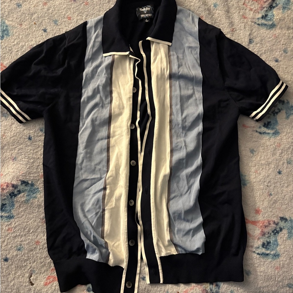 FootJoy Black and Blue Men's Shirt